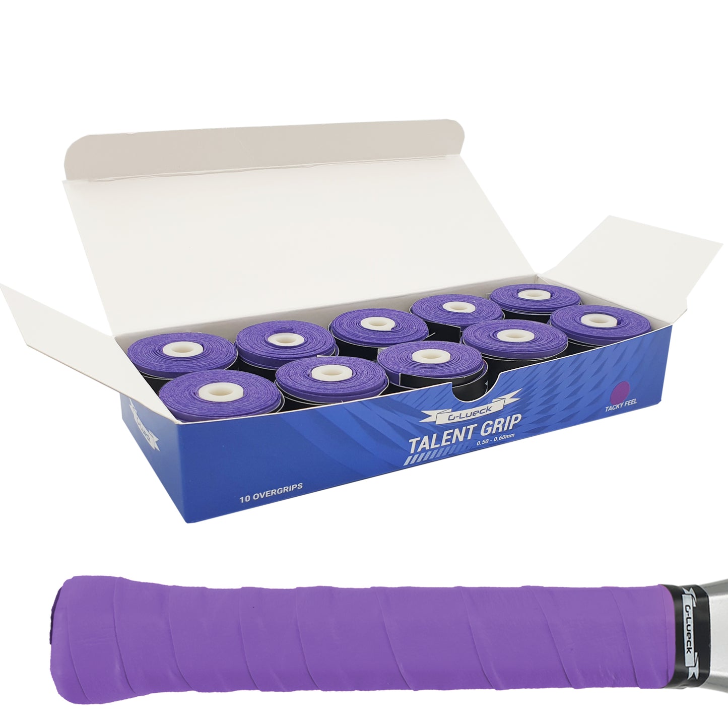 G-Lueck TALENT GRIP – 10er Set Overgrips für Tennis, Padel & Badminton