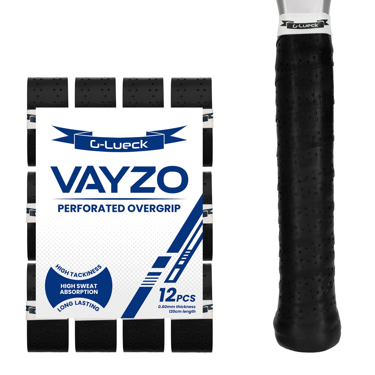 12er Set Overgrip VAYZO - mit Perforation