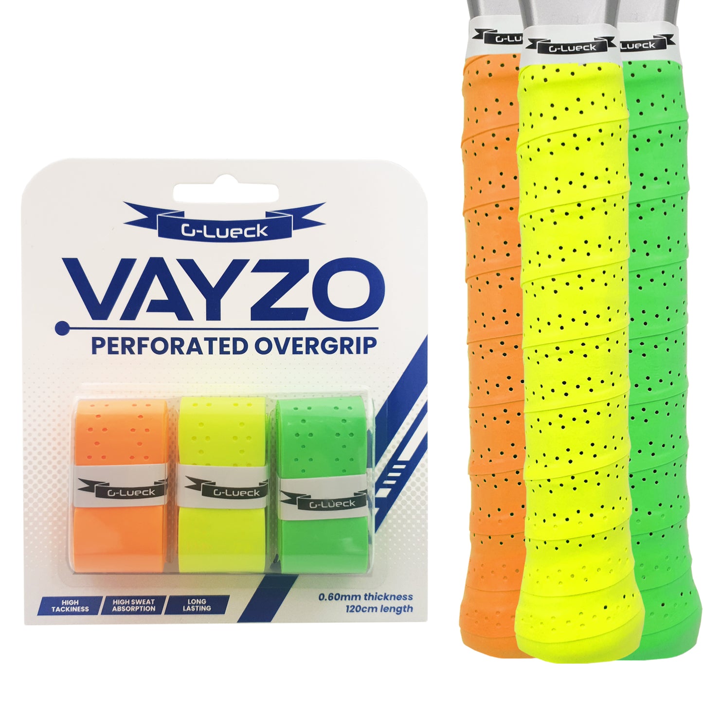 3er Set Overgrip VAYZO - mit Perforation