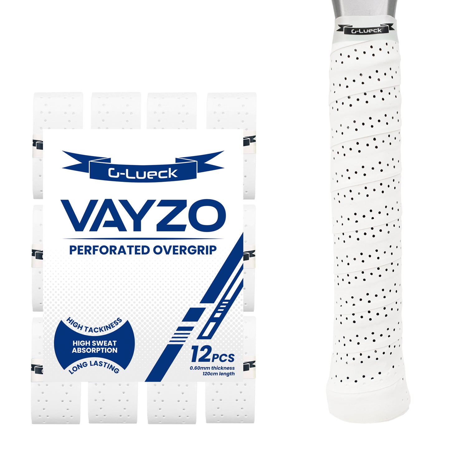 12er Set Overgrip VAYZO - mit Perforation