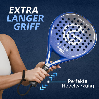 G-Lueck Padel Racket - IRON HAND 3K - 3K Carbon Schlagfläche - für Anfänger und Fortgeschrittene