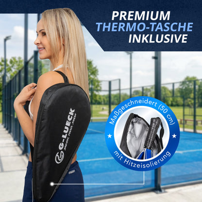 G-Lueck Padel Racket - IRON HAND 3K - 3K Carbon Schlagfläche - für Anfänger und Fortgeschrittene