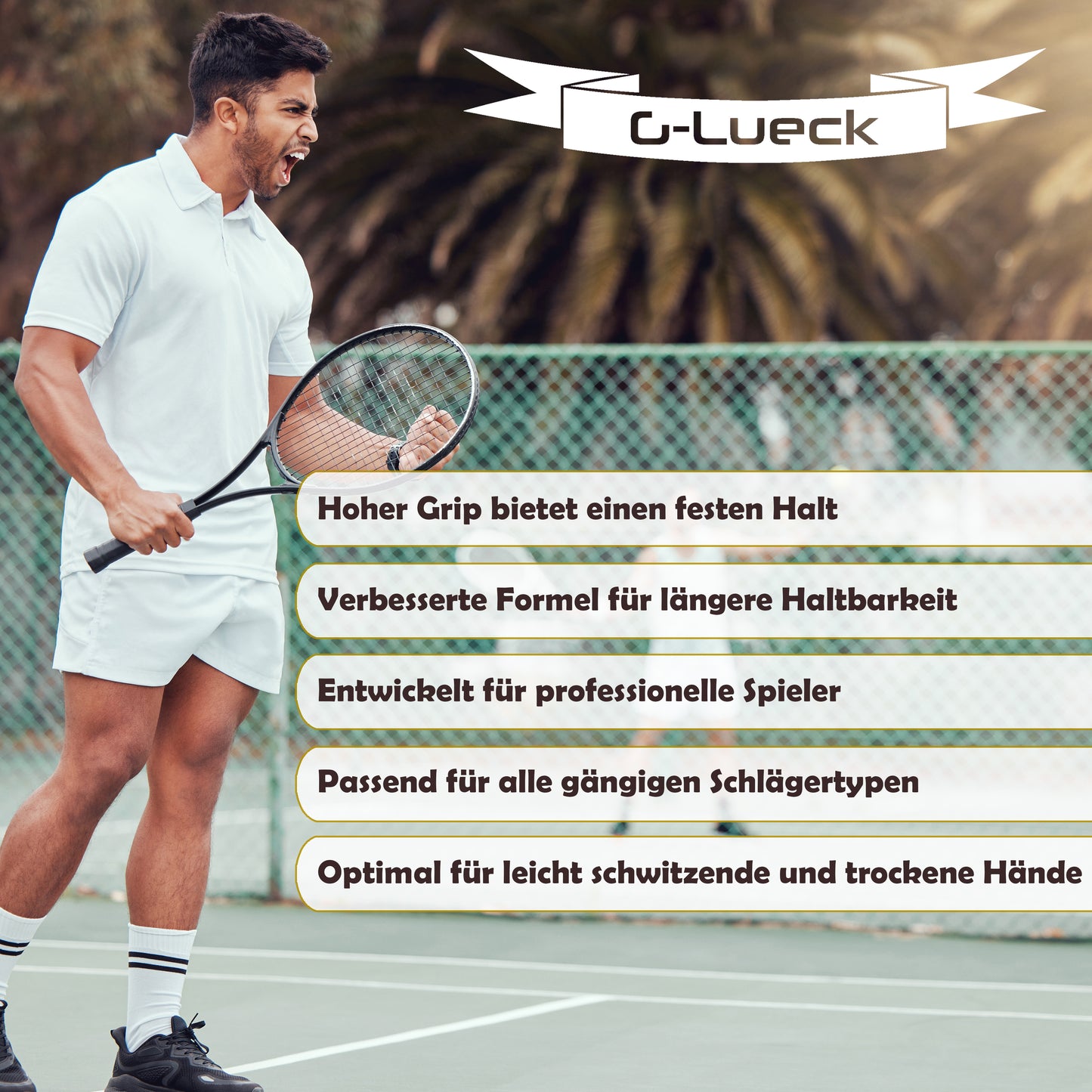 G-Lueck Tennis Premium Overgrip, Power Touch, set van 27 stuks, met G-Lueck Tennis Premium Overgrip, Power Touch, set van 27 stuks, met