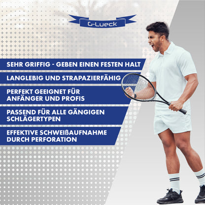 G-Lueck VAYZO – 12er Set perforierte Overgrips für Tennis & Padel