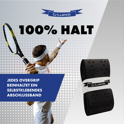 G-Lueck VAYZO – 12er Set perforierte Overgrips für Tennis & Padel