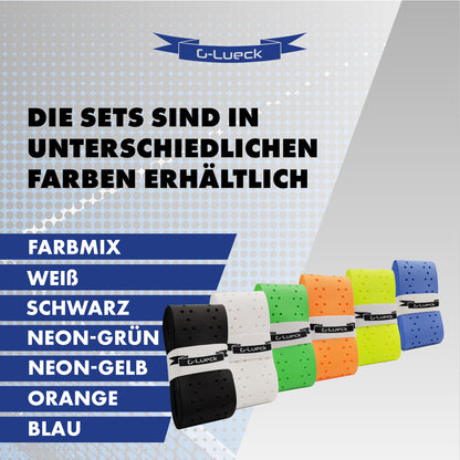 G-Lueck VAYZO – 12er Set perforierte Overgrips für Tennis & Padel